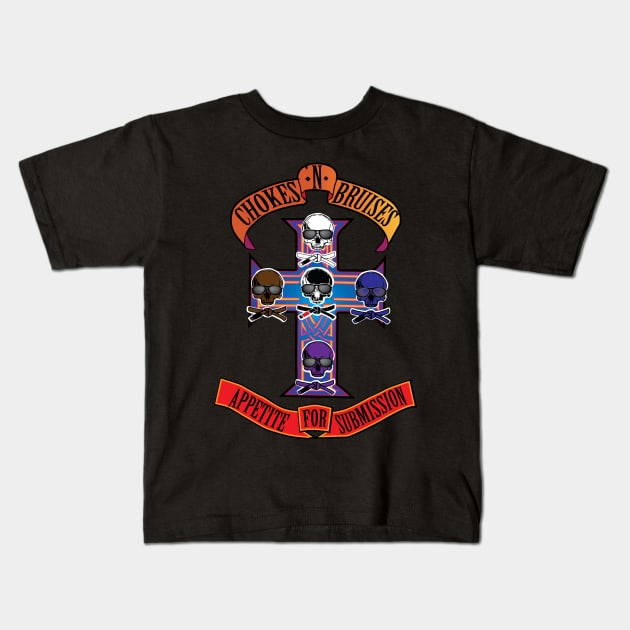 Appetite for submissions Kids T-Shirt by huwagpobjj